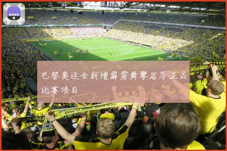 巴黎奥运会新增霹雳舞攀岩等正式比赛项目